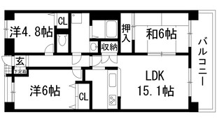 宝塚清荒神ヒルズの物件間取画像